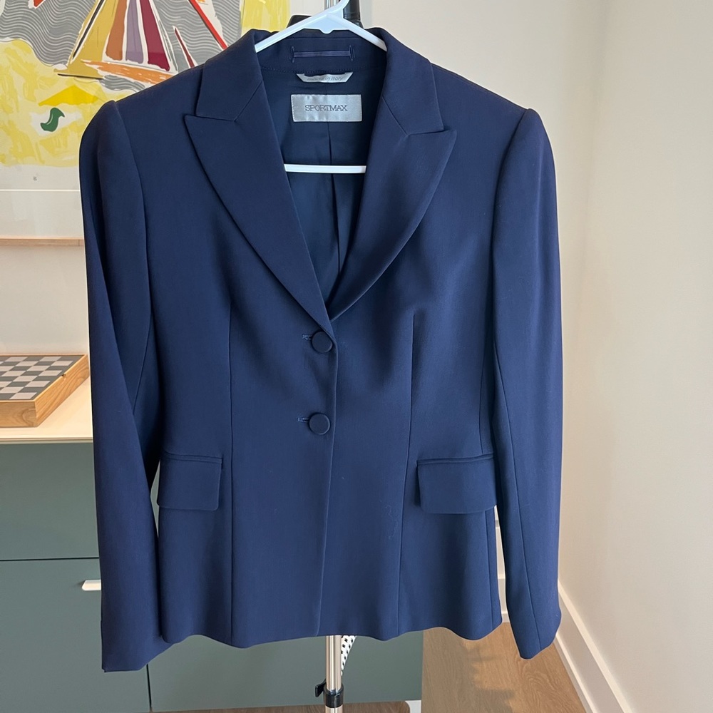 Max Mara Sportmax Blue Blazer jacket